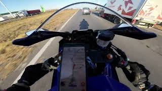 OPEN THROTTLE IN NEW MEXICO on YAMAHA R7 2023  HIGH SPEED [upl. by Redmond]