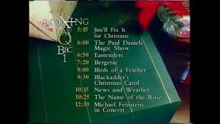 BBC One Boxing Day Continuity 26th December 1989 [upl. by Anividul532]