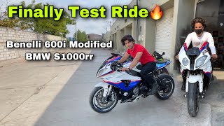 Finally test ride kiya🔥  Benelli 600i Modified BMW S1000rr [upl. by Ahtamas272]