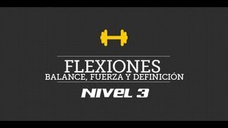 Flexiones de pecho balance fuerza y definición  Serie de entrenamientos en casa NIVEL 3 [upl. by Bakeman295]