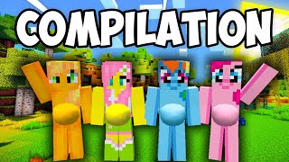 Pregnant My Little Pony Plays Minecraft Compilation [upl. by Ramled579]