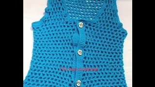 Crochet Waistcoat sweater HƯỚNG DẪN MÓC ÁO GHI LÊ CHO BÉ [upl. by Butte]