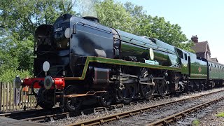 34059 Sir Archibald Sinclair on the Bluebell Railway 19th July 2024 [upl. by Shurlock]