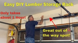 Easy DIY Lumber Storage Rack Wall Mounted [upl. by Iden]