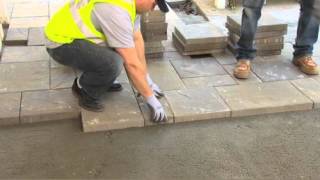 How to Install Belgard Pavers Step 8  How to Lay Interlocking Concrete Pavers [upl. by Alleinad]