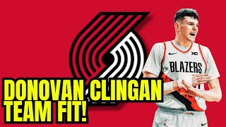 Donovan Clingan to the Portland Trail Blazers  NBA draft pick reaction and player breakdown [upl. by Nahtnahoj465]