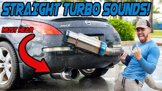 The BEST Sounding 350z In The WORLD Tomei Ti Install Twin Turbo Vr30 350z [upl. by Acirrej]