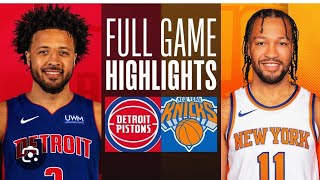 PISTON VS KNICKS FULL GAME HIGHLIGHTS  NOV 1 2024 [upl. by Atikan]