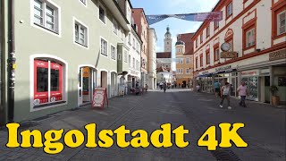 Ingolstadt Germany Walking tour 4K [upl. by Erlandson706]