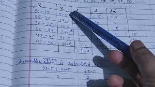 Arithmetic mean Central tendency amp deviation method class interval frequency distribution [upl. by Bannister735]