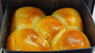 PÃO FEITO NA AIR FRYER EM MINUTOS 😋 RECHEADO kdeliciacozinha [upl. by Shirlene69]