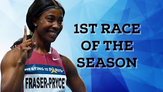 ShellyAnn FraserPryce first race of 2024🤔 [upl. by Alimhaj]