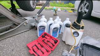 How to replace the BMW F01 F02 transmission filter and fluid without a lift [upl. by Chandler600]