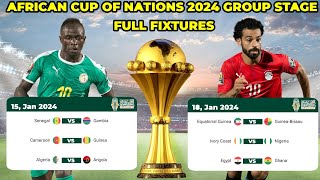 AFRICAN CUP OF NATIONS 2024 GROUP STAGE FULL FIXTURES [upl. by Richardo]