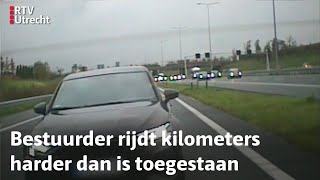 Met een snelheid van boven de 200 kilometer per uur rijden terwijl het regent  RTV Utrecht [upl. by Yasdnil]