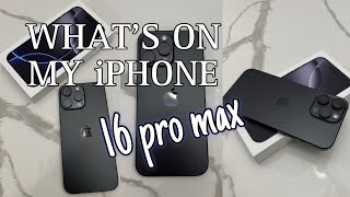 WHATS ON MY IPHONE 16 PRO MAX BLACK TITANIUM l IOS 181 [upl. by Oirramed801]