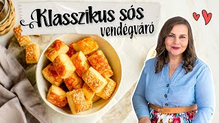 Vágott sós teasütemény 🧀 klasszikus omlós recept 🧀 túróval könnyítve [upl. by Musette462]