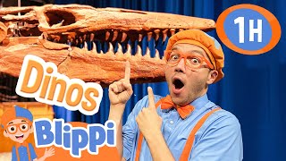 Blippis Dinosaur Adventure 1 Hour of Dino Videos for Kids [upl. by Noruq]