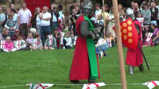 Knights Battle Bolsover Castle Derbyshire UK August Bank Holiday 2009 [upl. by Ahasuerus]