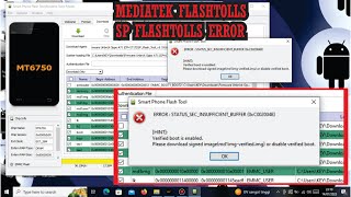 error status sec insufficient buffer flashtolls mediatek [upl. by Hercules]