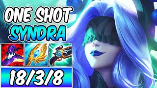 BROKEN ONESHOT SYNDRA MID  Best Build amp Runes  League of Legends [upl. by Tinaret]