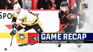 Penguins  Senators 1223  NHL Highlights 2023 [upl. by Merrill]