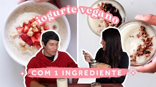 FIZEMOS UM IOGURTE VEGANO COM 1 INGREDIENTE  Iogurte de grão de bico TesteBacana 5 [upl. by Analram]