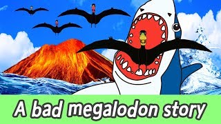 EN A bad megalodon story animation for kids animal namesㅣCoCosToy [upl. by Eelahs]