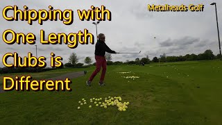 Chipping with One Length Golf Clubs is  different [upl. by Pegeen]