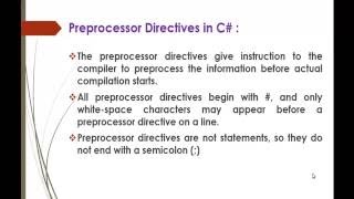 C Beginner to advanced  Lesson 71  Preprocessor Directives [upl. by Ermentrude]