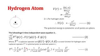 Schrodingers Wave Equation for Hydrogen Atom [upl. by Nyraf]