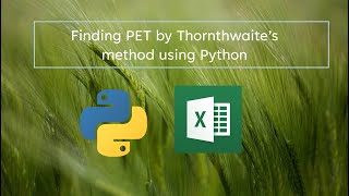 Computing multiple PET station by Thornthwaite’s method using Python [upl. by Yehsa]