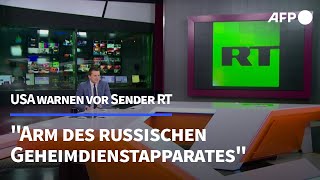 USA Russischer Sender RT verlängerter Arm des Geheimdienstes  AFP [upl. by Coad900]