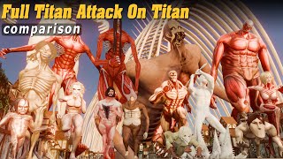 The Biggest Titan In Attack On Titan  3D Size Comparison [upl. by Dugan]