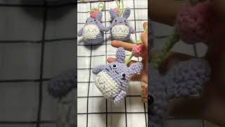 Totoro 🩶crochet amigurumikeychain totoro crochettotoro handmadekeychain fyp shorts diy [upl. by Vig]