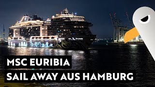 MSC EURIBIA 🛳️ verlässt den Hamburger Hafen ⚓️ Shipspotting Live [upl. by Leith]