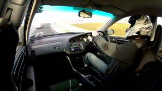 Onboard Accord Type R Vs Evo IV Knockhill Reverse Circuit 161212 [upl. by Garate]