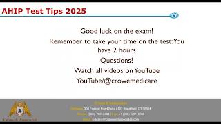 AHIP Test Tips 2025 [upl. by Weaks908]