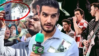 Compré boletos por 50MIL y los regalé en la fila de los JONAS BROTHERS  RADAR con Adrián Marcelo [upl. by Lorens]