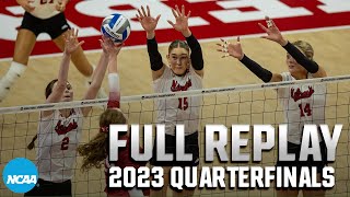 Nebraska vs Arkansas 2023 NCAA volleyball tournament quarterfinals  FULL REPLAY [upl. by Sihon]