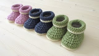 🤗 Keep Tiny Toes Toasty with these QUICK and EASY Crochet Booties for Baby ❤️ [upl. by Nwad]