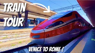 Italys HIGH SPEED Train  Frecciarossa 1000 TOUR  BUSINESS CLASS from Venice to Rome 2022 [upl. by Babbie]