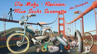 Die Sachs 502  Saxonette  Revision MofaTrickfilm mit Probefahrt [upl. by Ettereve]