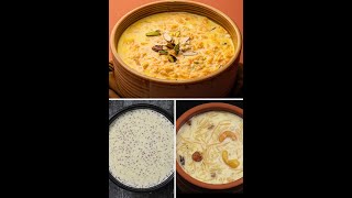 3 Easy Dessert Recipes  Kheer Recipes  Payasam Recipes  How to Make Kheer Indian Dessert Recipes [upl. by Joelie730]