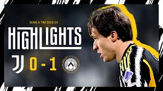 HIGHLIGHTS  JUVENTUS 01 UDINESE  The first home defeat of the season [upl. by Tabbatha]