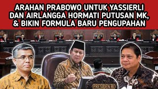 ARAHAN PRABOWO AGAR AIRLANGGA amp YASSIERLI HORMATI PUTUSAN MK TERKAIT UPAH prabowo airlangga upah [upl. by Keeler]