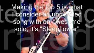 James Dean Bradfield  Top Ten Guitar Solos [upl. by Ahcsropal73]