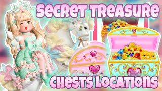 ALL VALENTINES 2021 SECRET CHESTS LOCATIONS  Royale High 2021 ValLunarBHM UpdateLeorroarDJ [upl. by Akinimod]