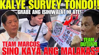 KALYE SURVEY TONDO GRABE ANG ISINIWALAT NI ATE TEAM MARCOS AT TEAM DUTERTE SINO KAYA MALAKAS [upl. by Delila441]