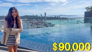 90000 32M THB Beautiful Pattaya Ocean View Condo completed in 2016 [upl. by Everard489]